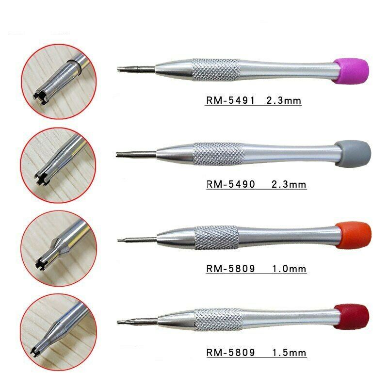 Richard Mille precision screwdriver for watch strap, bezel, and movement adjustments, ideal for fine watch repairs.