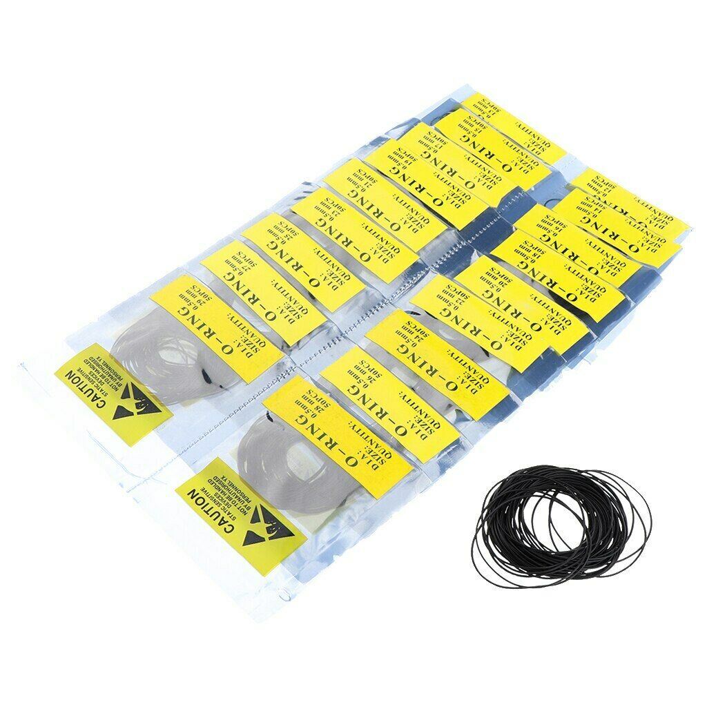 950/750/500 PCS Wholesale Rubber Silicone Watch Gasket O-Ring Back Case Assorted