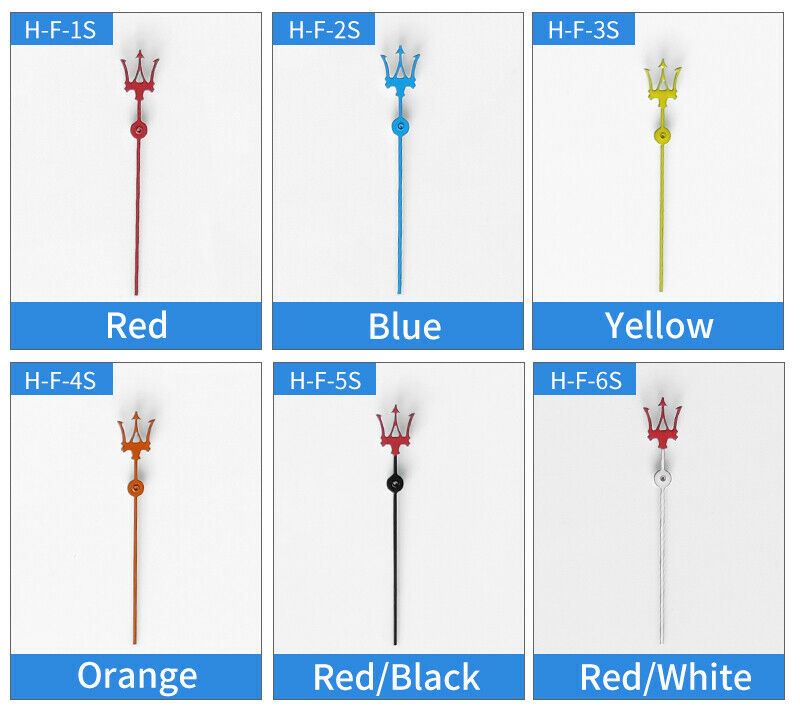 Trident brand second hands for SKX007 and SKX009 watches, compatible with 4R36, 6309, NE15, NH36 movements, in blue and orange.