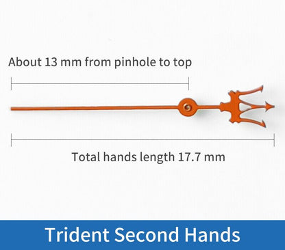Trident brand second hands for SKX007 and SKX009 watches, compatible with 4R36, 6309, NE15, NH36 movements.