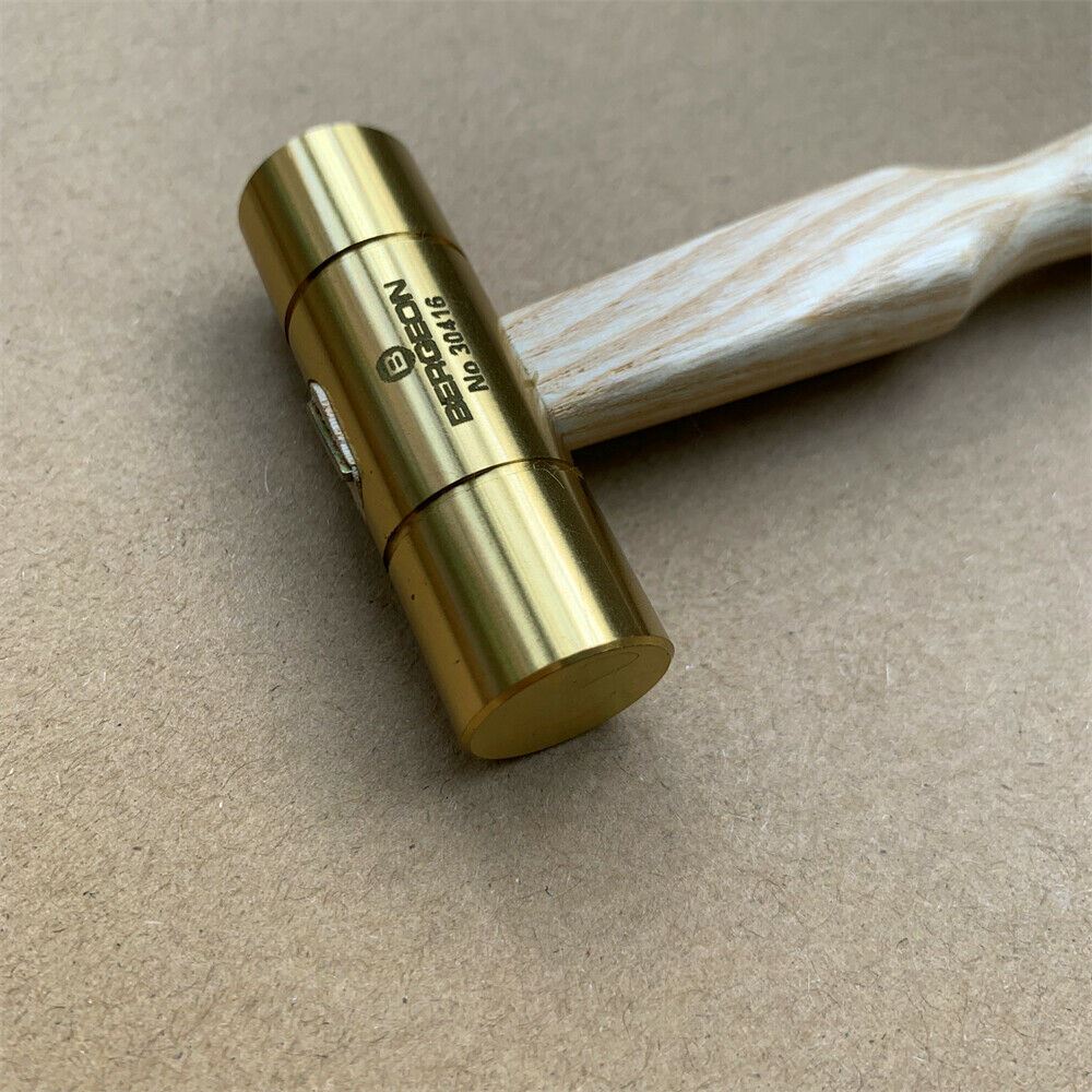 Bergeon 30416 brass hammer with ergonomic handle for precise watch repair by professional watchmakers