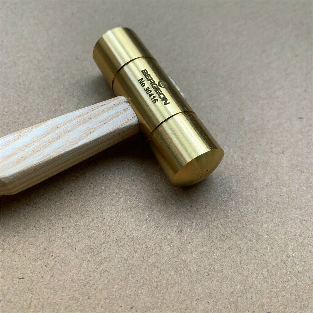 Bergeon 30416 brass hammer for precise watch repair tools used by professional watchmakers