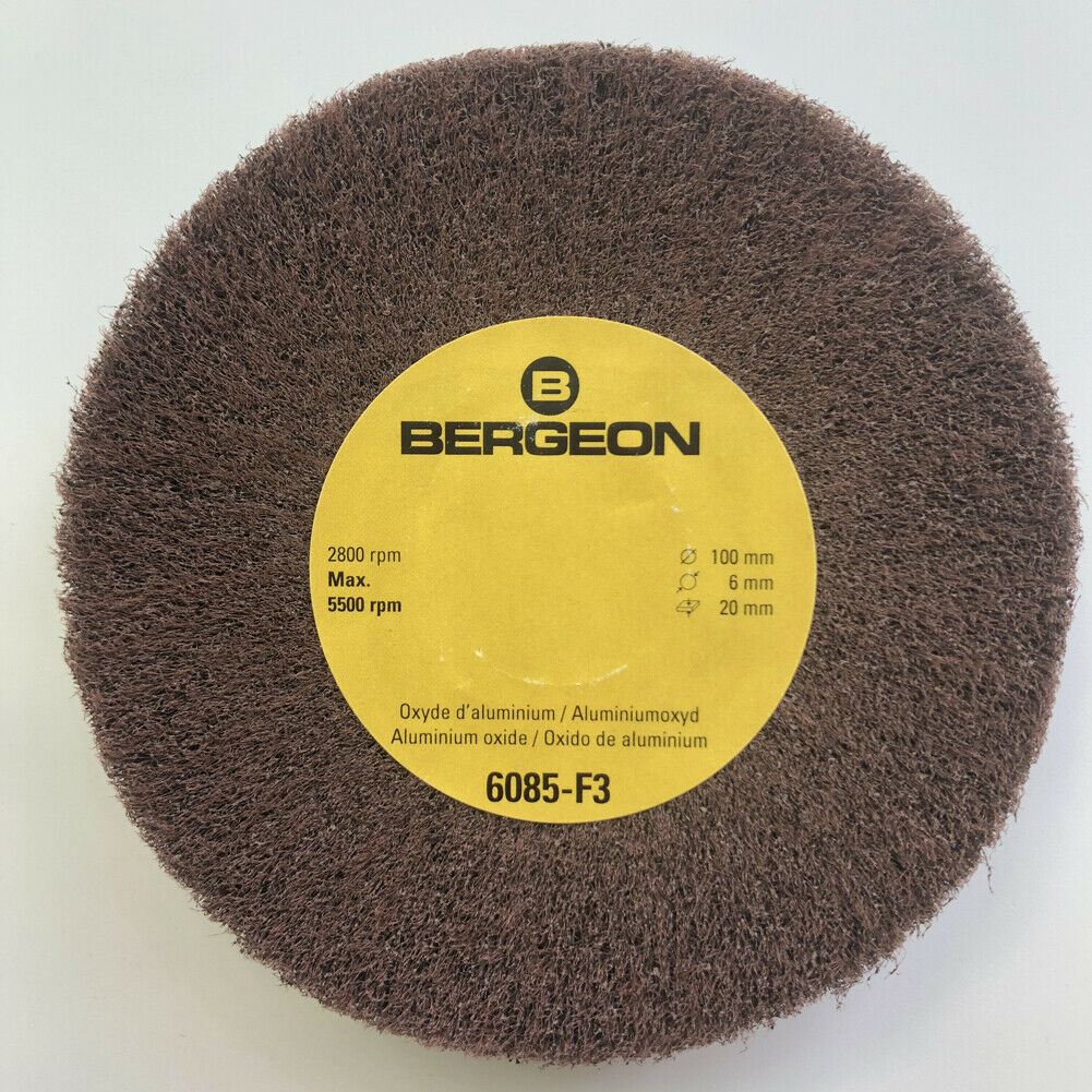 Bergeon 6085-F3 aluminum oxide polishing brush with very fine grain for watch accessory maintenance.