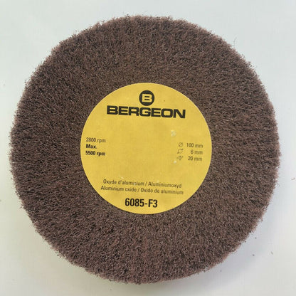 Bergeon 6085-F3 aluminum oxide polishing brush with fine grain for precise watch accessory care.