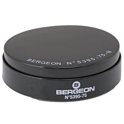 Bergeon 5395-75-N black gel watch case cushion, 75mm, Swiss precision watch accessory