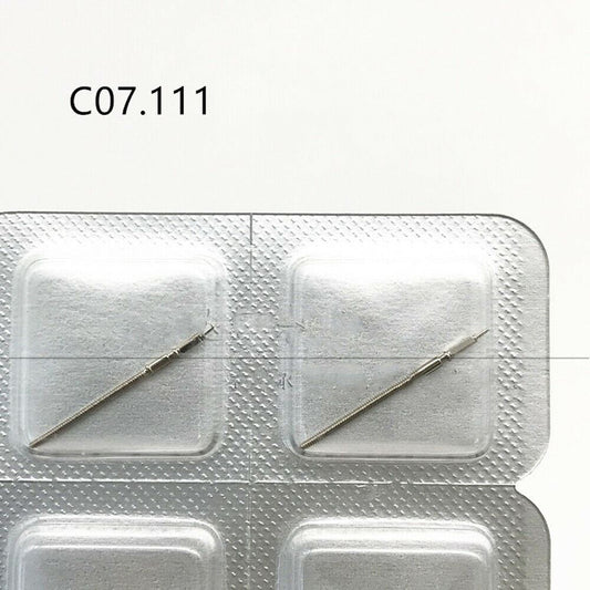 Swiss Made original watch winding stem for ETA C07.111 movement, precision accessory for timepieces.