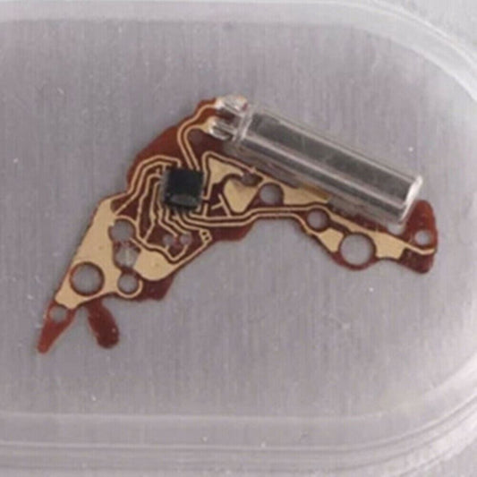 Circuit board for VX11 watch movement repair, essential for precise timekeeping restoration.