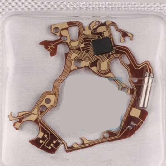 Replacement circuit board for YM62 watch movement, precision repair part.
