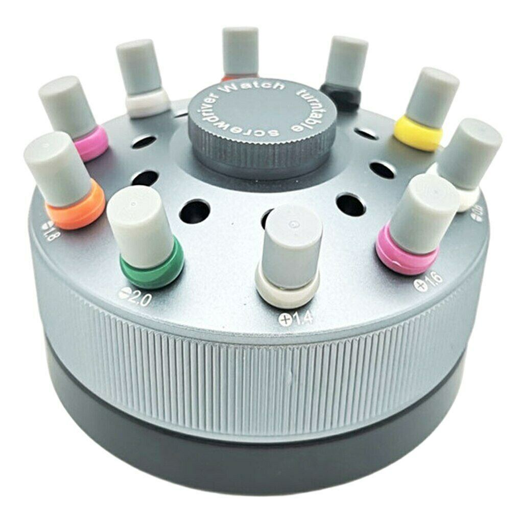 China Made 30081-S10 watchmaker screwdriver with rotating turntable stand for precise watch repairs by China Made.