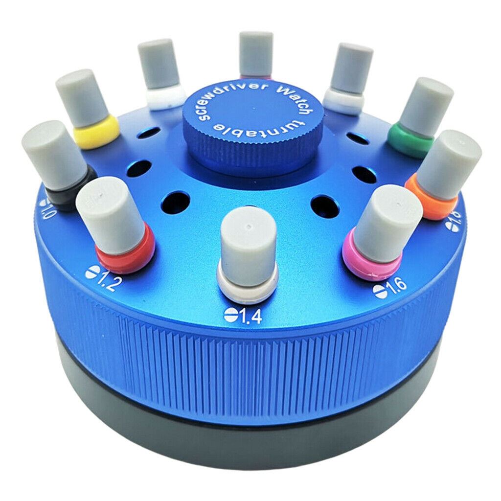 China Made 30081-S10 watchmaker screwdriver with rotating stand for precise watch accessory repairs.