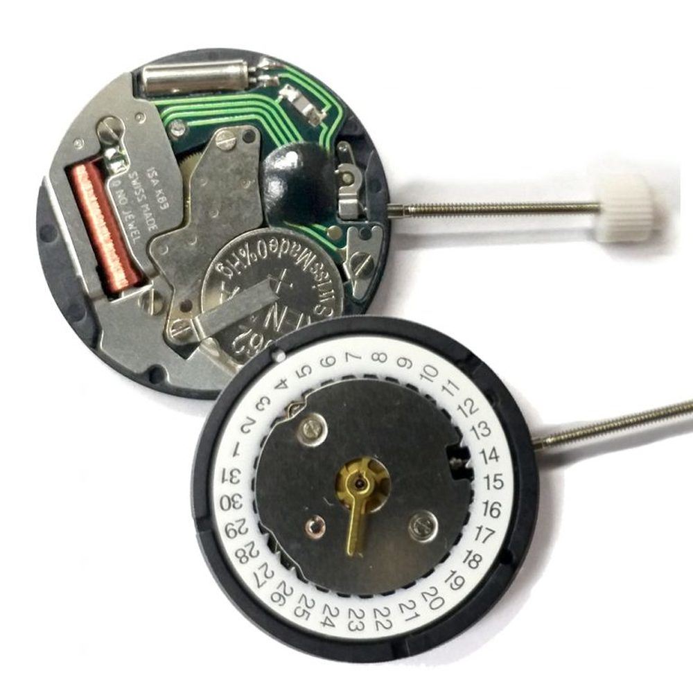 ISA K83/103 quartz movement watch repair part with 3 hands by Watchmakers, new and precise.
