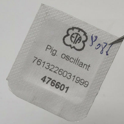 Close-up of Ref.8086 Oscillating Pinion for ETA 7750 movement, precision watch part.