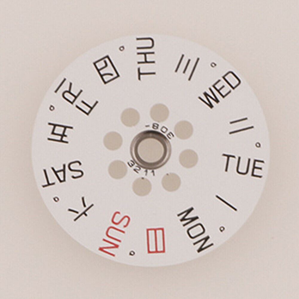 Disque de cadran hebdomadaire de rechange pour montre Miyota 8200