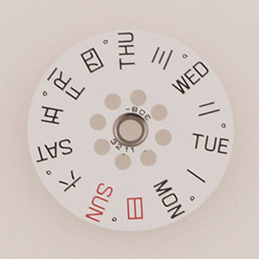 Disque de cadran hebdomadaire de rechange pour montre Miyota 8200
