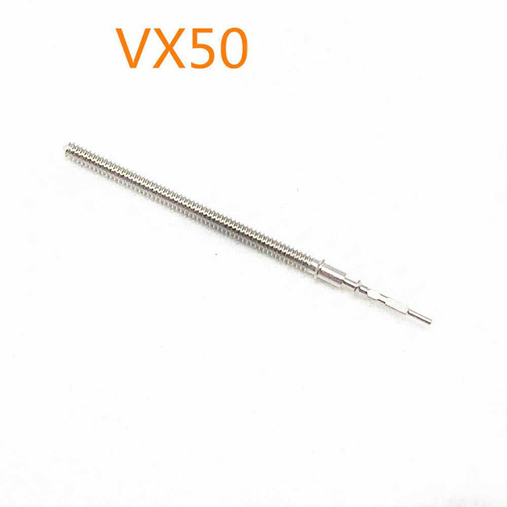 Movement watch winding stem spare part for VX50 movement, compatible watch repair accessory.