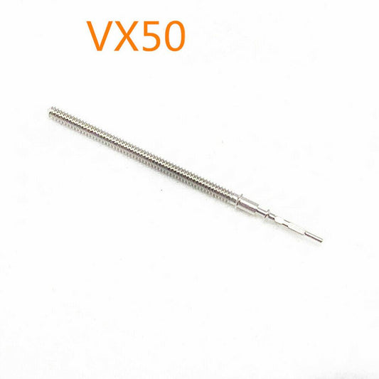 Movement watch winding stem spare part for VX50 movement, compatible watch repair accessory.