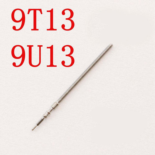 Replacement watch winding stem for 9U13 and 9T13 models, compatible spare part.