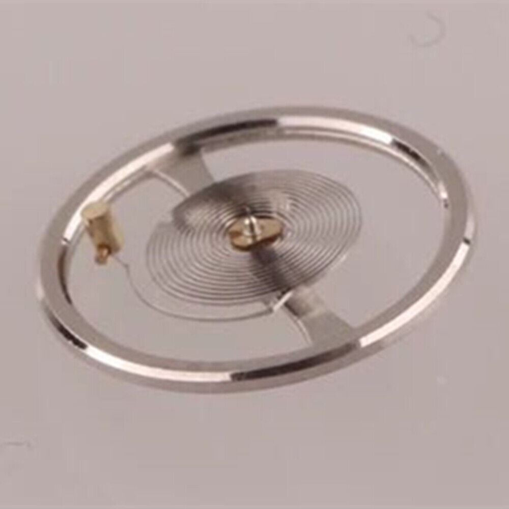 Asian watch balance wheel with hairspring for movement 7009, precision part for accurate timekeeping.