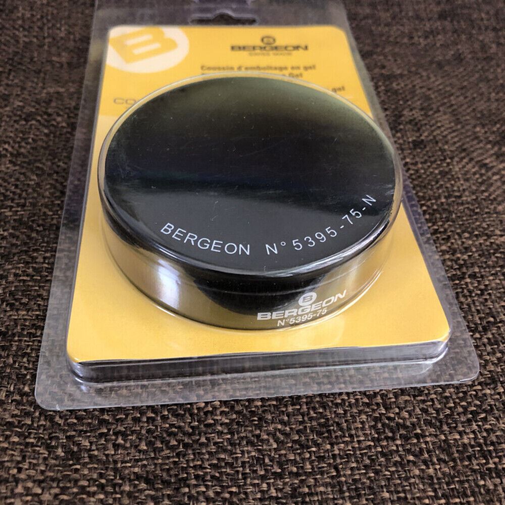 Bergeon 5395-75-N black gel watch case cushion 75mm for secure watch repairs and protection