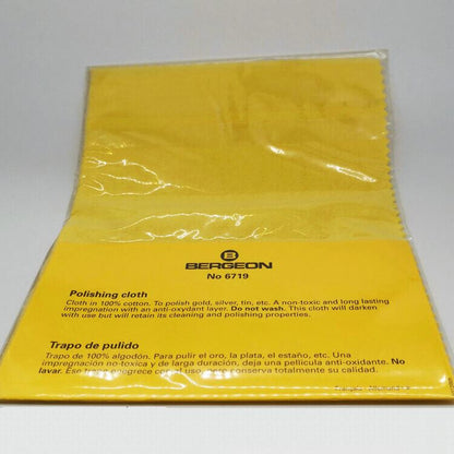 Bergeon 6719 pure cotton polishing cloth for gentle watch cleaning and repair tasks.