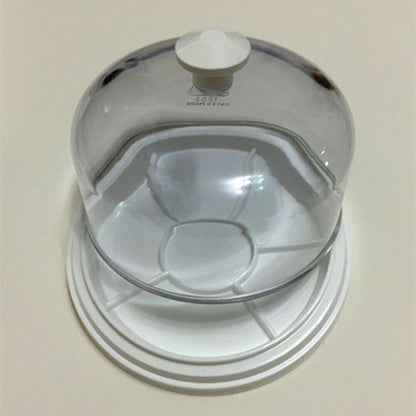 Bergeon 30097-BC dust cover and tray divided for organized watch parts storage and repair.