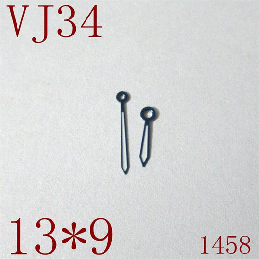 Generic 1458 watch hands set for VJ34 movement, includes hour, minute, and second hands for precise timekeeping.