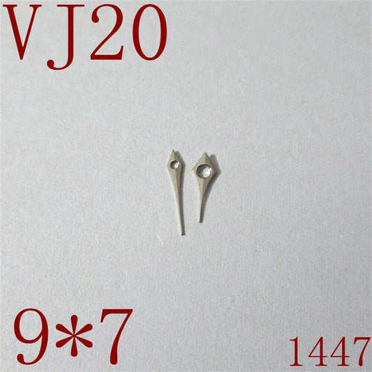 Brand New watch hands set for VJ20 movement including hour, minute, and second hands, model 1447