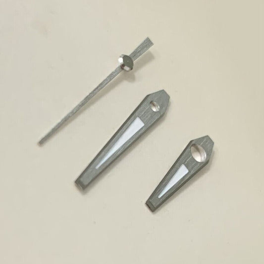 Green luminous lightning watch hands set for NH35 NH36 movement, perfect for custom watch repairs.
