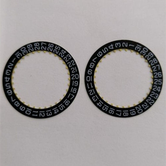 Disque de date générique noir Date@3/6 pour mouvement <tc>ETA</tc>2824-2 2892