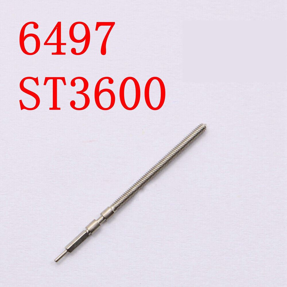Replacement watch winding stem for ETA 6497 ST3600, durable spare part for watch repair.