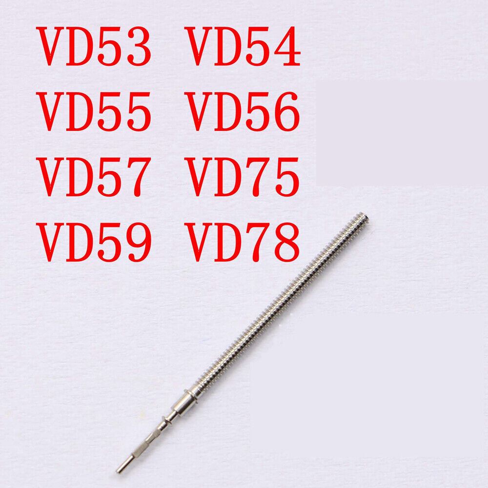 Watch winding stem for Epson TMI VD53-78 series, durable replacement for precision watch repair.