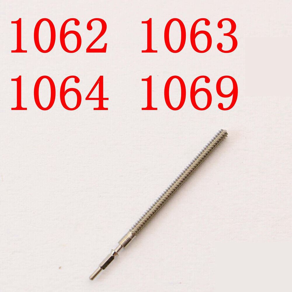 Watch winding stems for Ronda 1062 1063 1064 1069 movements, compatible replacement parts.