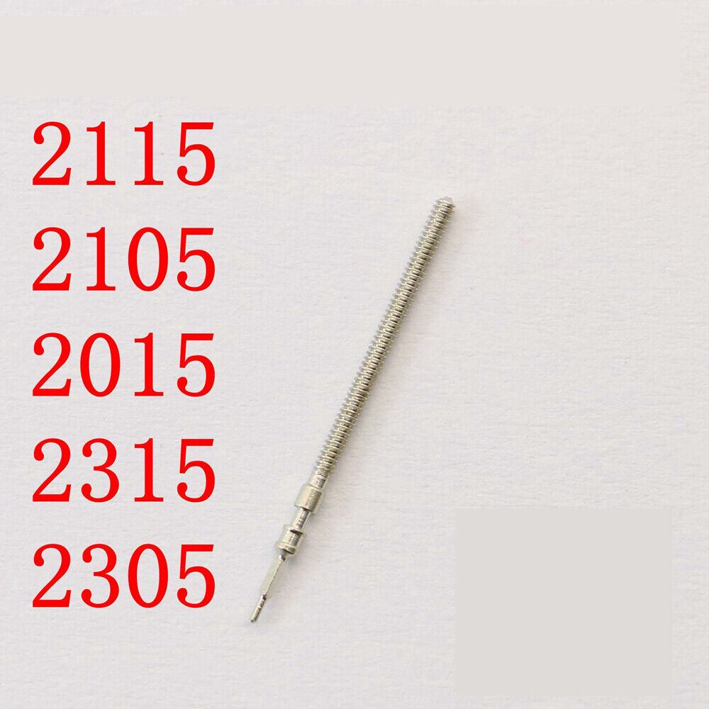 Precision watch winding stem compatible with Miyota 2115, 2105, 2015, 2315, 2305 movements for smooth time adjustment.