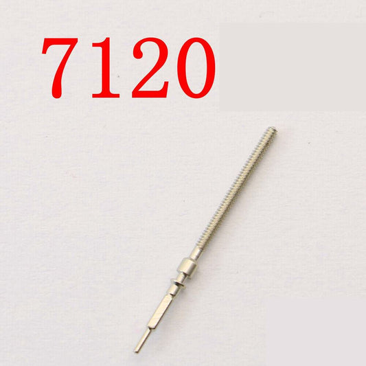 Watch winding stem replacement for 7120 movement, ensuring precise fit and durability.