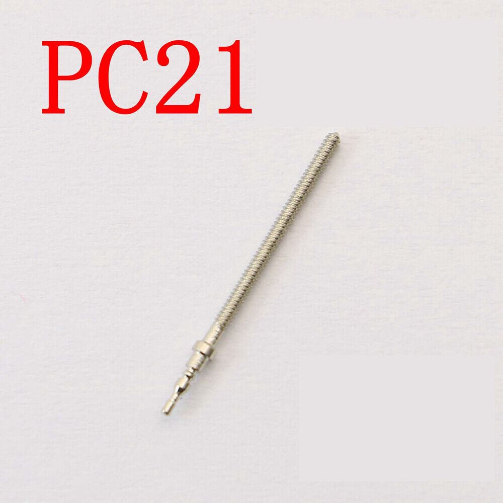 Replacement winding stem for Hattori Epson PC21 watch movement, durable and precise fit.