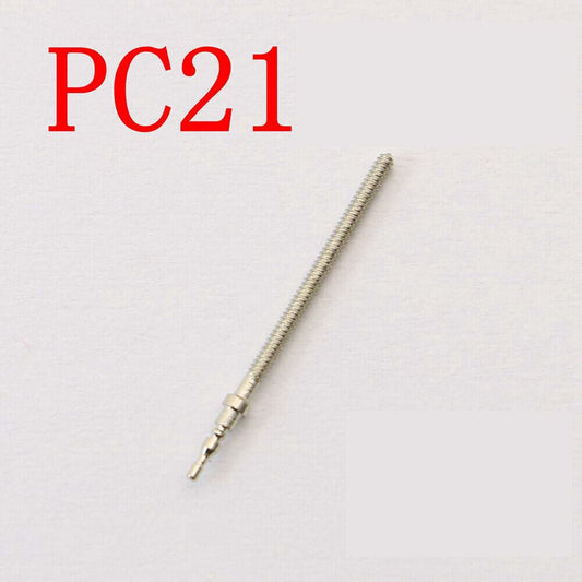 Replacement winding stem for Hattori Epson PC21 watch movement, durable and precise fit.