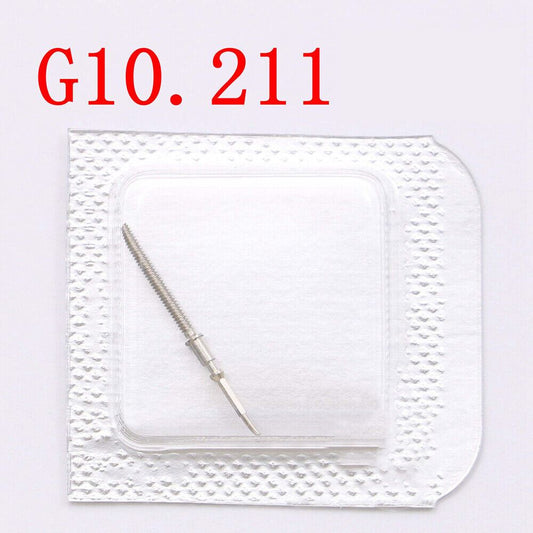 Replacement watch winding stem for ETA G10.211 movement, compatible with various watch models.