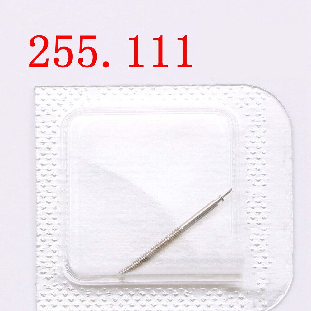 Replacement winding stem for ETA 255.111 movement, compatible watch accessory.