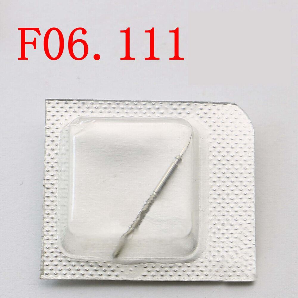 Replacement watch winding stem for ETA F06.111 movement, compatible with various watch models.