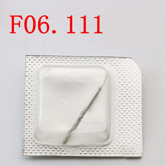 Replacement watch winding stem for ETA F06.111 movement, compatible with various watch models.