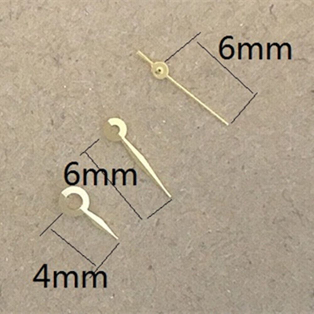 6mm golden watch hands for Epson TMI VJ12 quartz movement, stylish and precise accessory.