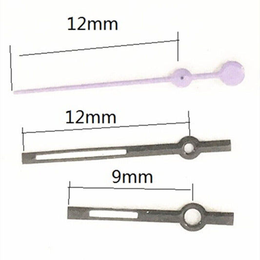 12mm light purple second hand for Miyota 7T35 quartz watch, precise and stylish replacement.