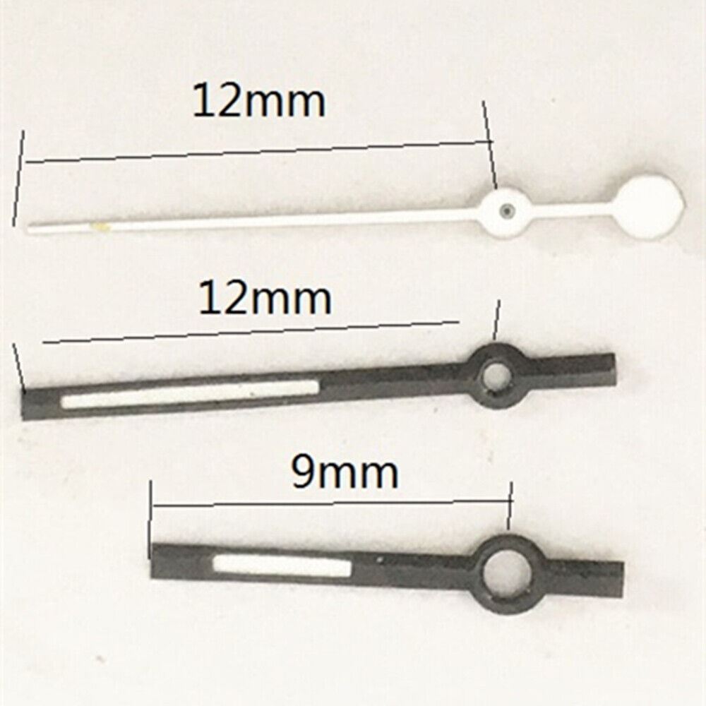 12mm white second hand for Miyota 7T35 watch movement, precision black watch accessory.