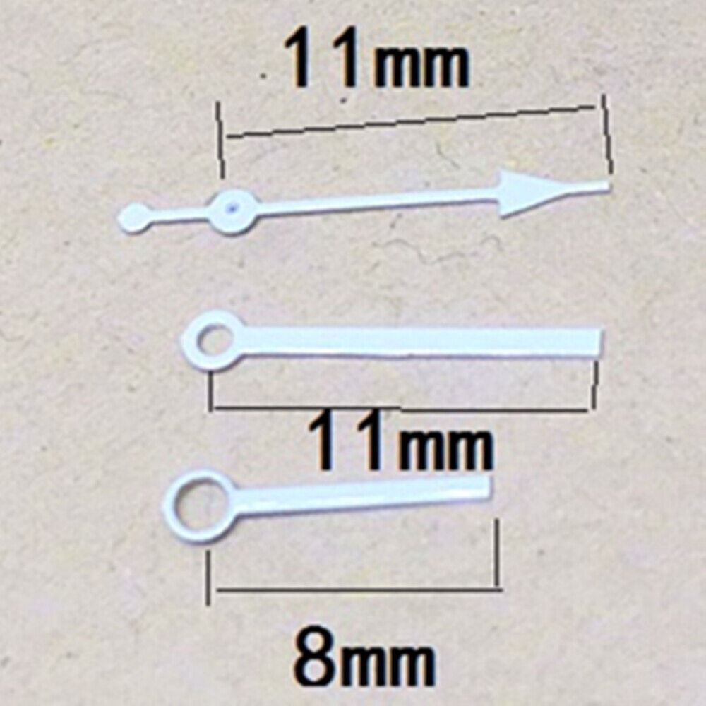 11mm white square point watch hands for China Made 2813 mechanical movement, precision fit.
