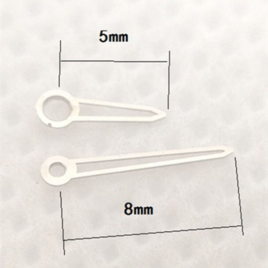 8mm silver watch hands for Hattori Epson VJ20 quartz movement, precision accessory.