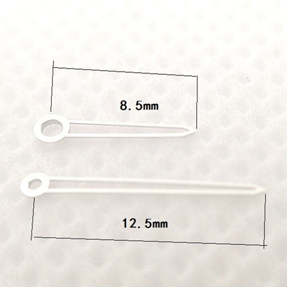 Silver 12.5mm watch hands with trim for Hattori Epson VJ20 quartz movement, precise replacement parts.