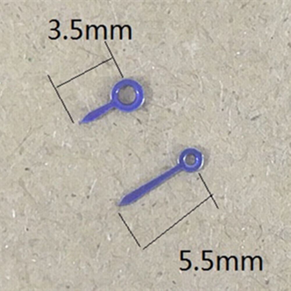 Purple 5.5mm watch hands for Hattori Epson VJ20 quartz movement, precise timekeeping accessory.