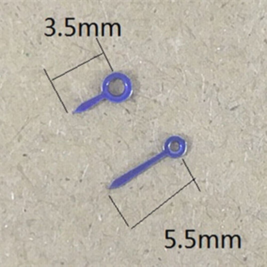 Purple 5.5mm watch hands for Hattori Epson VJ20 quartz movement, precise timekeeping accessory.