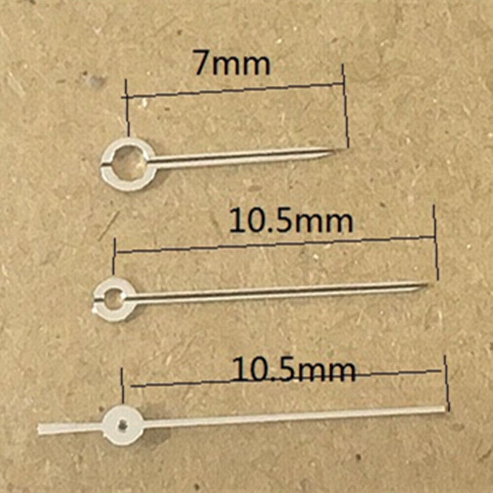 Silver trim black mixed watch hands, 10.5mm, compatible with Miyota 6M12 quartz movement, precision design.