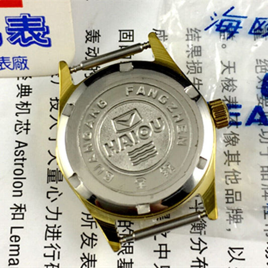 Elegant Seagull ladies' manual mechanical watch with golden dial, crafted by Tianjin Factory for stylish wear.
